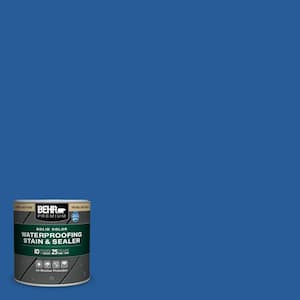8 oz. #P510-7 Beacon Blue Solid Color Waterproofing Exterior Wood Stain and Sealer Sample