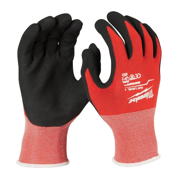 Milwaukee Large Red Nitrile Cut Level 1 Dipped Work Gloves (3-Pack)  48-22-8907H - The Home Depot