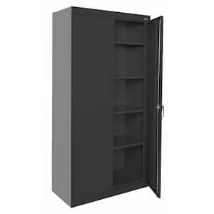 Classic Series Steel Freestanding Garage Cabinet in Black (36 in. W x 72 in. H x 18 in. D)