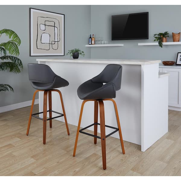 Lumisource Fabrico 30 Fixed Height Barstool Set of 2