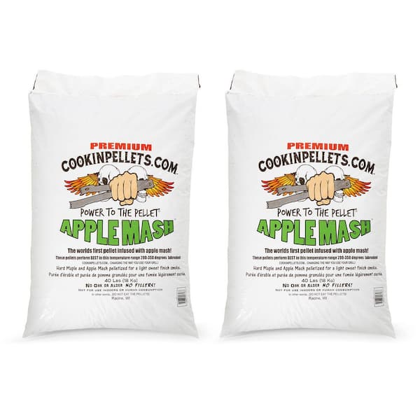 40 lbs. Bags Mash Hard Maple Smoker Wood Pellets, (2-Pack)
