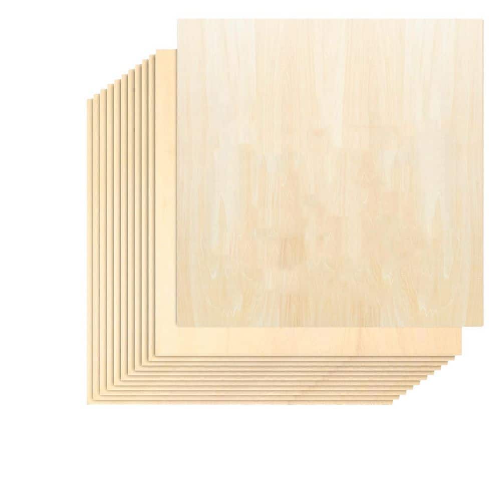 1/8in. x 12in. x 12in. Basswood Plywood Project Panel, 36-Pack for DIY Craft, Model Making, Wood Burning & Laser Cutting price history on PriceWatchPro