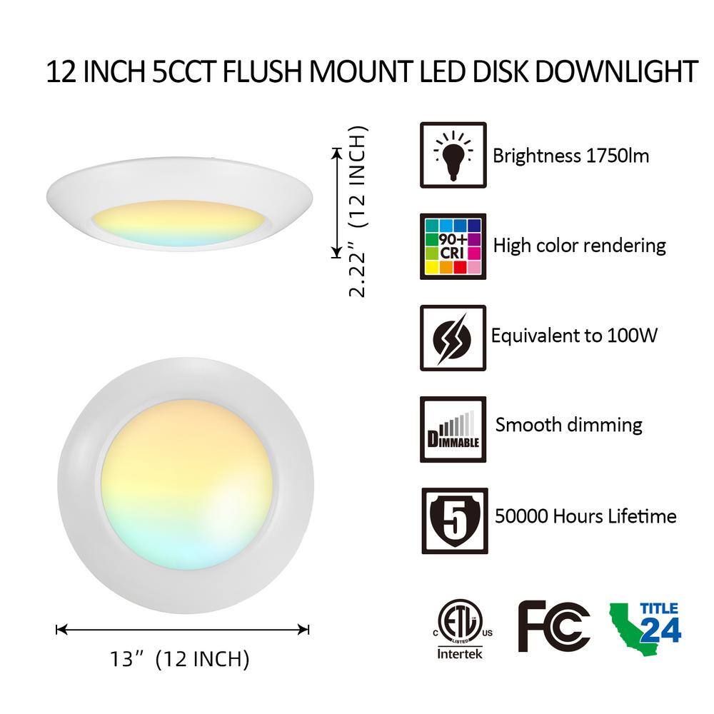 13" Selectable CCT New Construction LED Recessed Lighting Kit