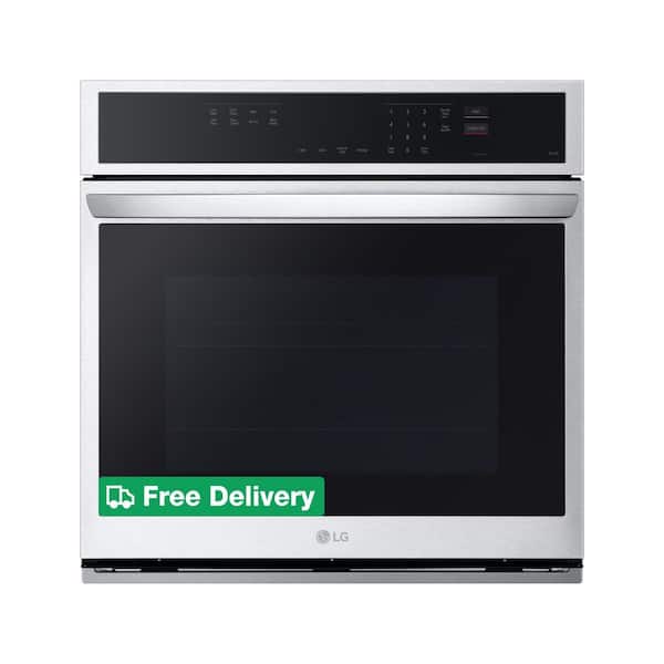 4.7 cu. ft. Smart Single Electric Wall Oven with Fan Convection, Air Fry in PrintProof in Stainless Steel