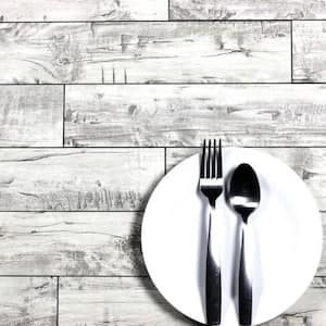 French Country Plank Subway 3 in. x 3 in. Birch Gray Glass Tile Sample