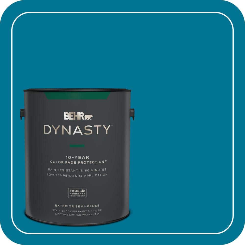 1 gal. #S-G-520 Blue Luxury Semi-Gloss Exterior Stain-Blocking Paint & Primer price history on PriceWatchPro