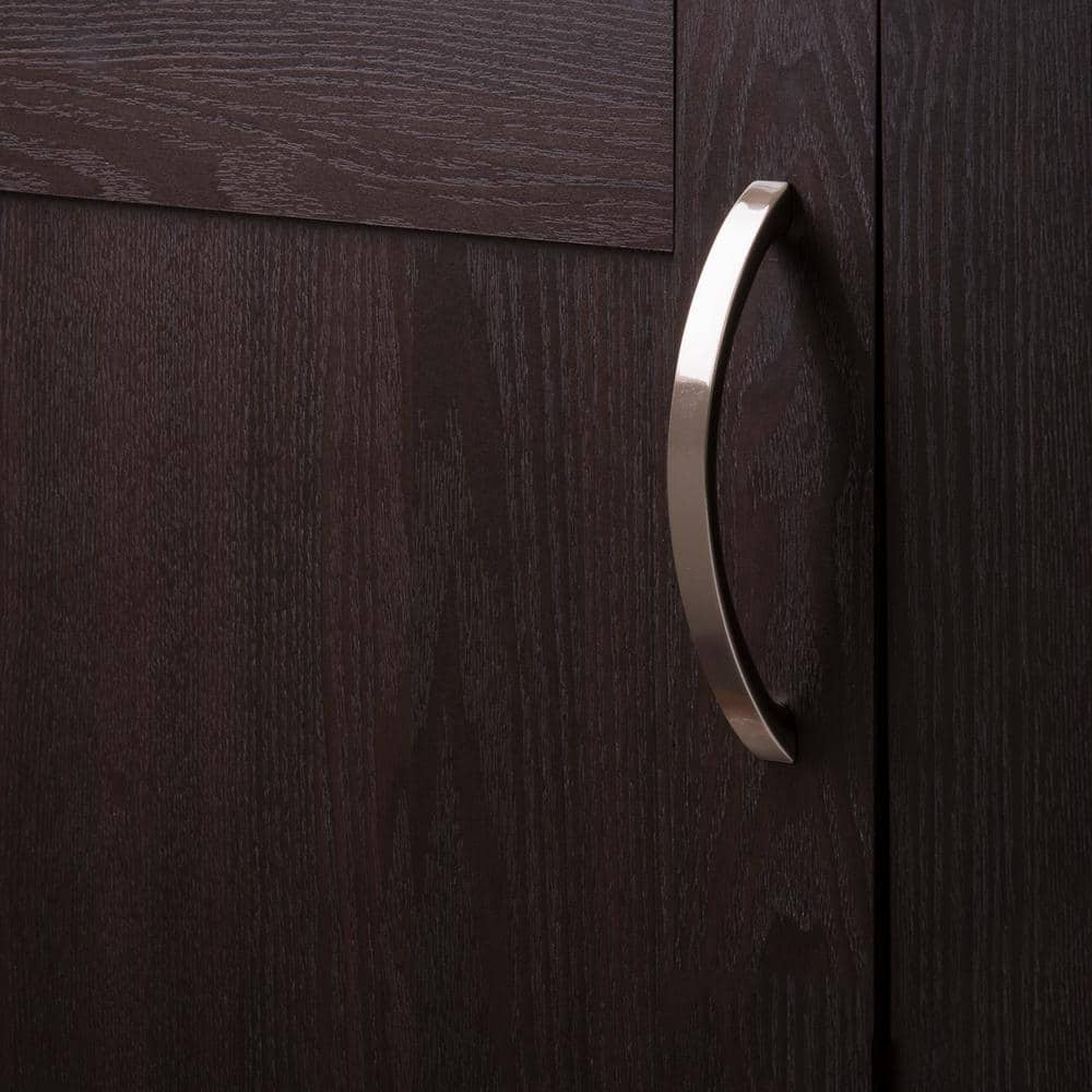 Bright Nickel 5" Arch Bar Cabinet Pull with Mounting Hardware