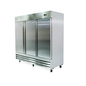 72 cu. ft. 3-Door Commercial Upright Freezer in Stainless Steel