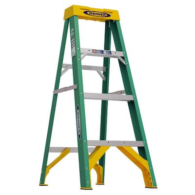 4 ft. Fiberglass Step Ladder (8 ft. Reach Height) with 225 lb. Load Capacity Type II Duty Rating