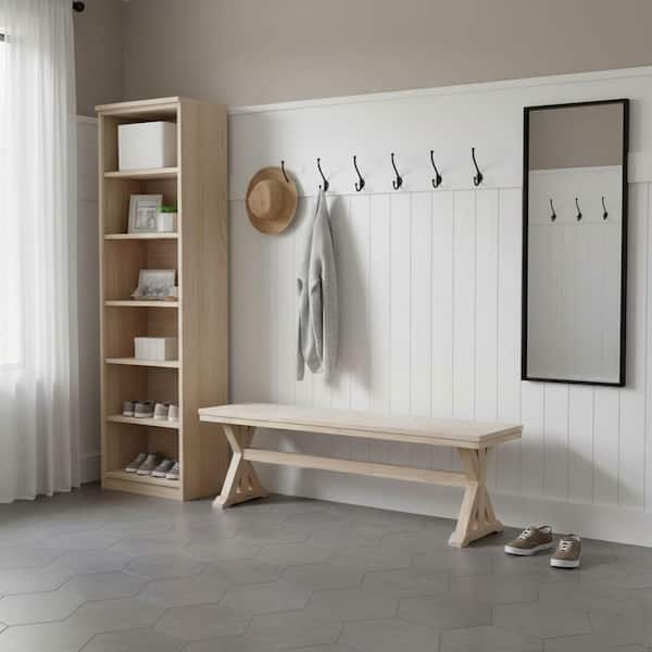 International Concepts Unfinished Canyon Trestle Bench