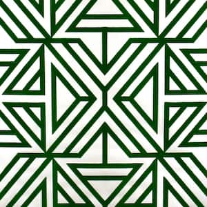 Helios Green Geometric Green Wallpaper Sample