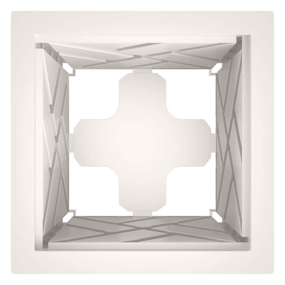 White Polypropylene 15.5-Inch Lattice Design Outdoor Planter Box