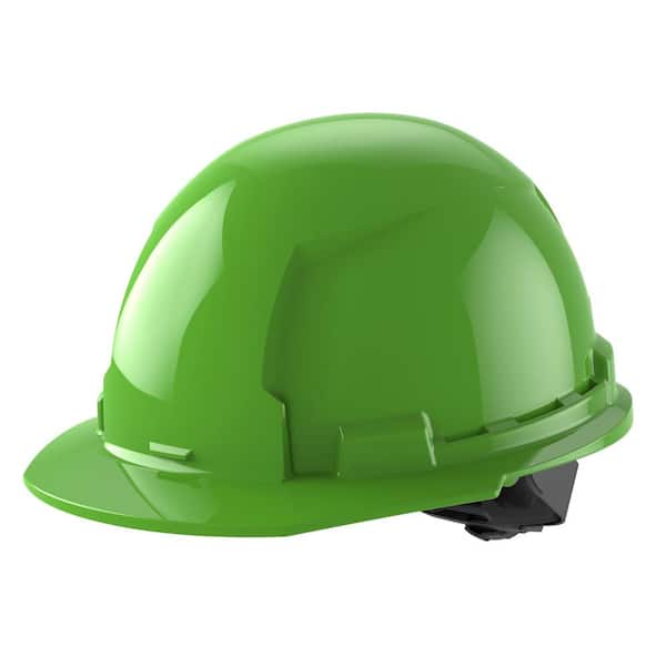 Milwaukee BOLT Green Type 1 Class E Front Brim Non-Vented Hard Hat with 4 Point Ratcheting Suspension