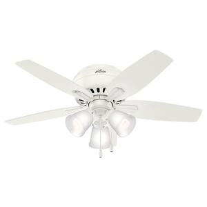 Newsome 42 in. LED Indoor Low Profile Fresh White Ceiling Fan with 3-Light Kit