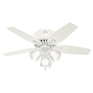 Newsome 42 in. LED Indoor Low Profile Fresh White Ceiling Fan with 3-Light Kit