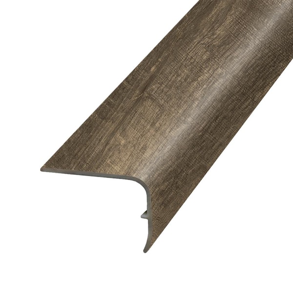 PERFORMANCE ACCESSORIES Elephant Gray 9.39 mm. Thick x 1.88 in. Wide x 78.7 in. Length Vinyl Stair Nose Molding