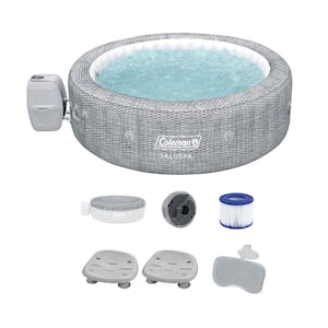 Sicily 7-Person 180-Jet Round Inflatable Hot Tub with Seat and Headrest Pillow (2-Pack)