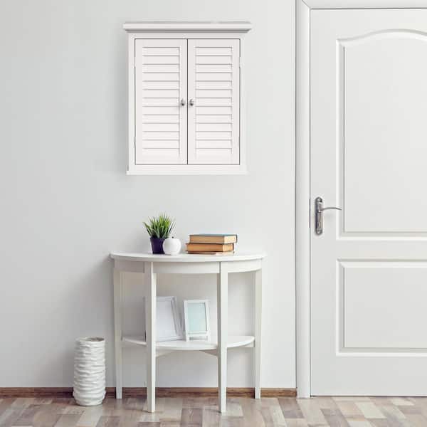 Teamson Home Glancy 20-in x 24-in x 7-in White Bathroom Wall Cabinet