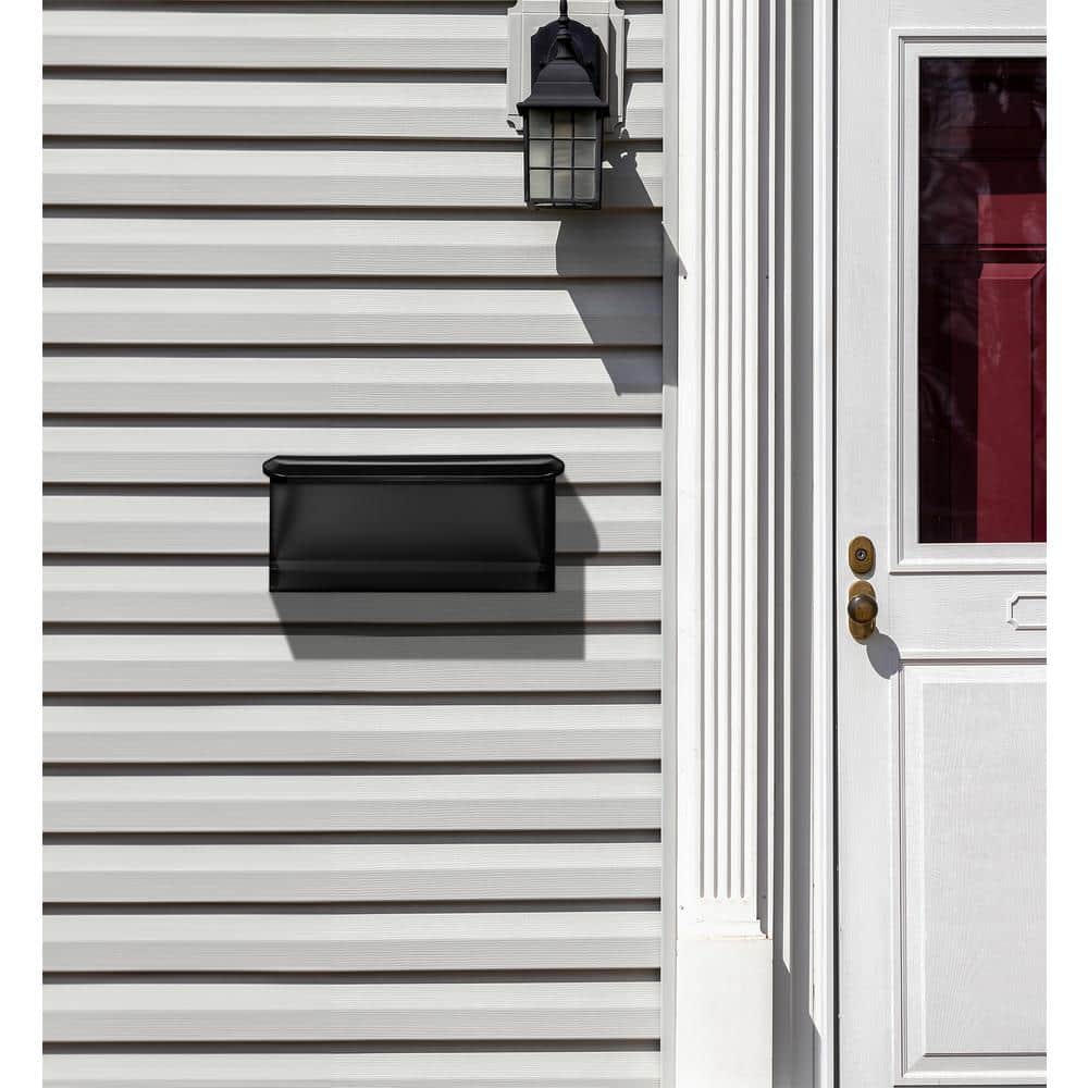 Cielo Black Small Steel Wall Mount Mailbox