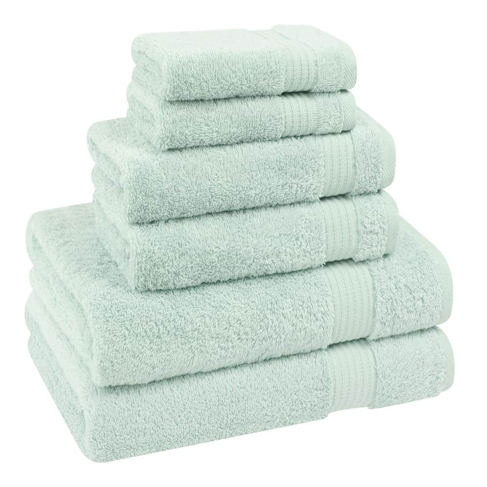 Mint Green Turkish Cotton 6-Piece Bath Towel Set