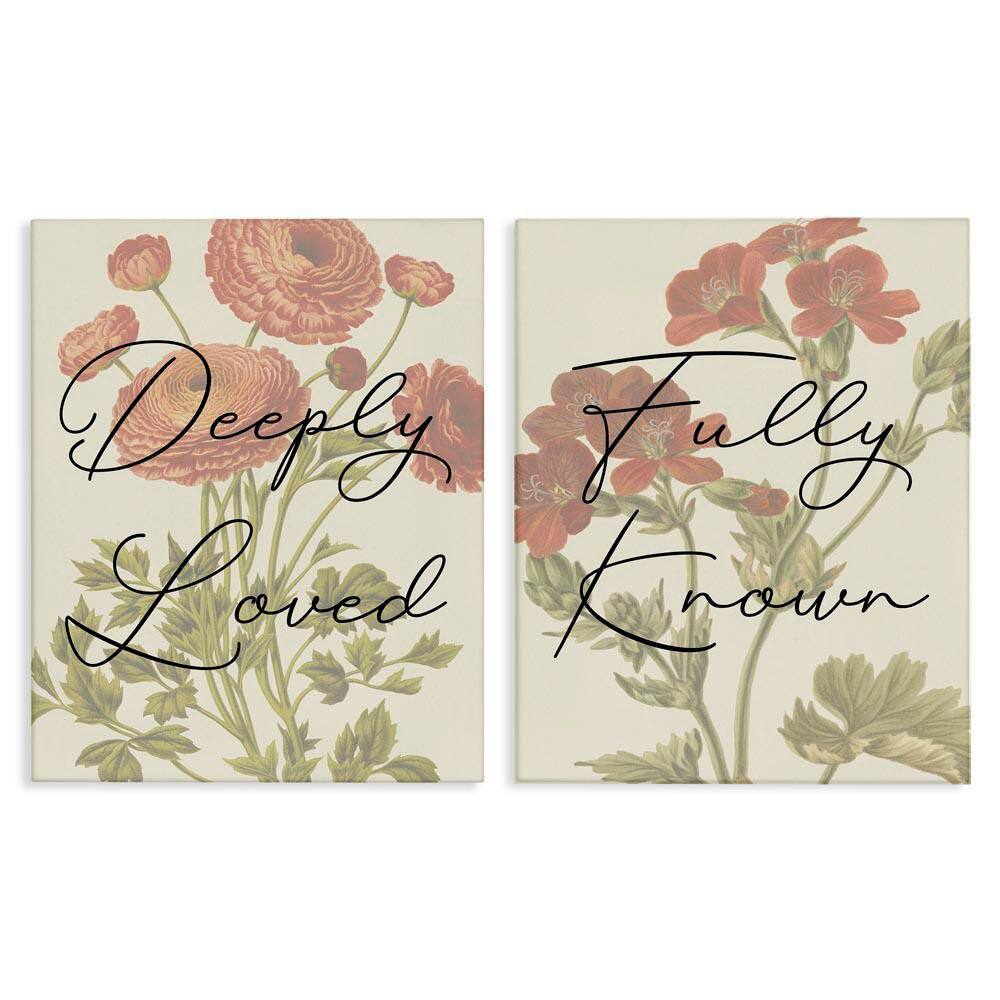 Loved and Known Florals by Daphne Polselli 2-Pieces Unframed Nature Graphic Art Print 30 in. x 24 in. price history on PriceWatchPro