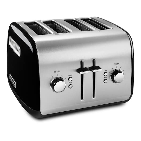 KitchenAid 4-Slice Matte Black Long Slot Toaster with High-Lift Lever  KMT5115BM - The Home Depot