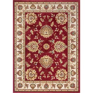 Timeless Abbasi Red 4 ft. x 5 ft. Traditional Area Rug
