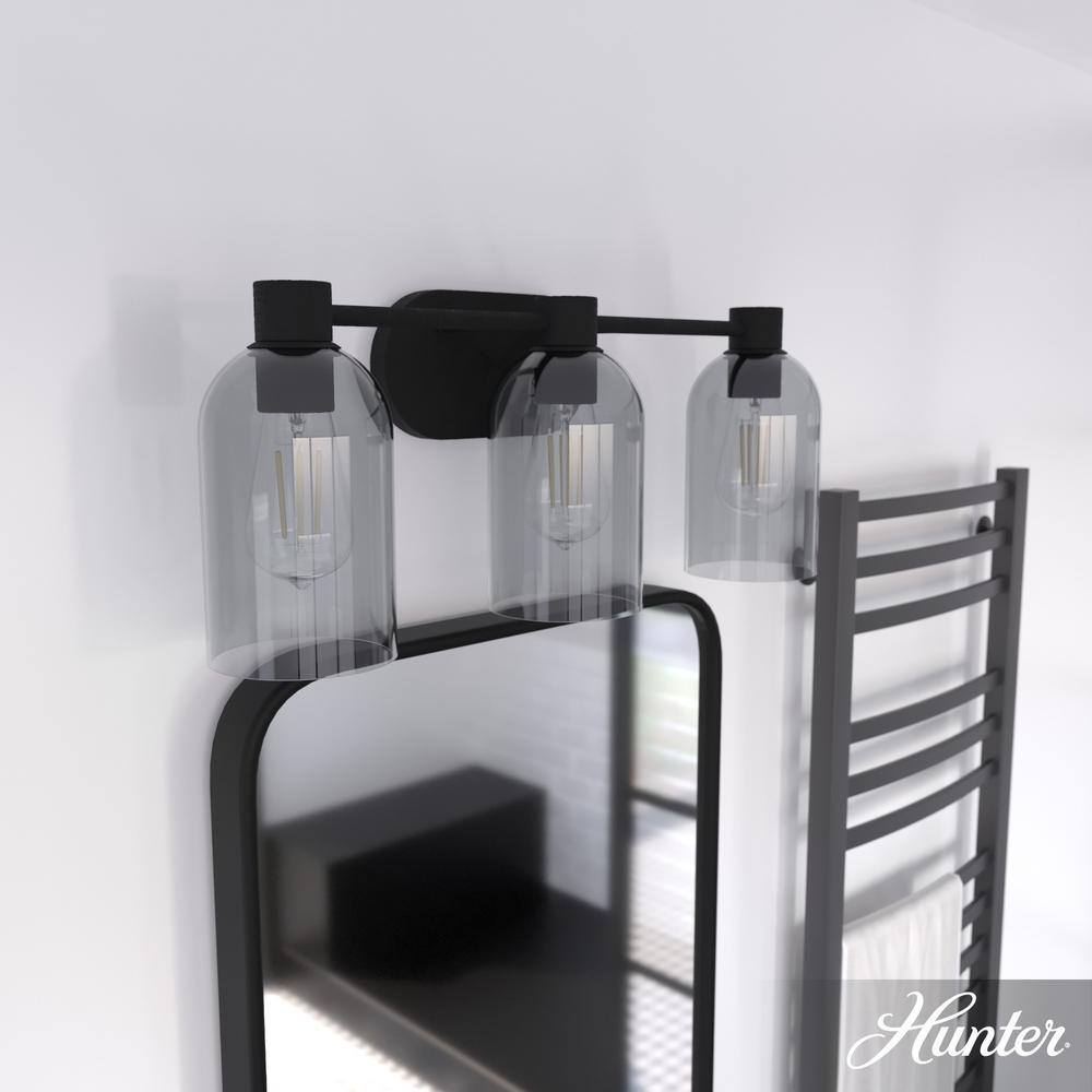 Lochmeade 22'' Black Iron 3-Light Outdoor Vanity Fixture