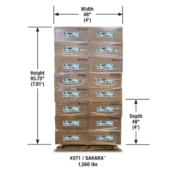 Sahara 2 ft. x 2 ft. Suspended/Drop Tegular Ceiling Tile (2048 sq.  ft./pallet)