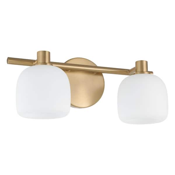 Thesis Valentina 15-in. 2-light Champagne Gold Vanity Light with