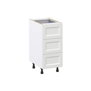 15 in. W x 24 in. D x 34.5 in. H Alton Painted White Shaker Assembled Base Kitchen Cabinet with Inner Drawer