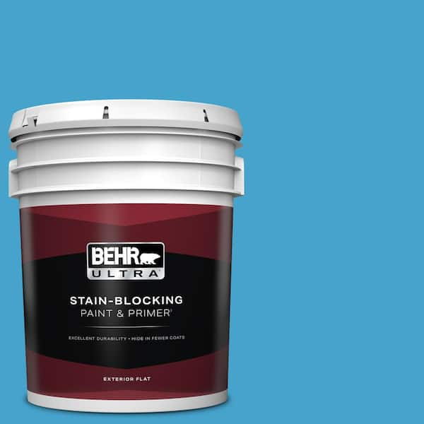 BEHR ULTRA 5 gal. #540B-6 Sea Ridge Flat Exterior Paint & Primer