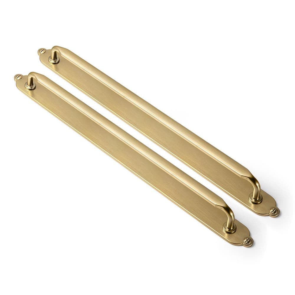 2-Pack 12-5/8 in. (320mm) Champagne Bronze Zinc Alloy Cabinet Pull with Decorative Rivet Long Backplate Drawer Bar Pull price history on PriceWatchPro