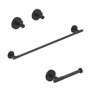 Klass 4-Piece Bath Hardware Set with Mounting Hardware in Matte Black