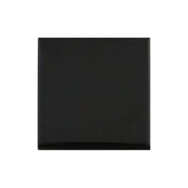 Daltile Semi-Gloss 4-1/4 in. x 4-1/4 in. Black Ceramic Bullnose Wall Tile (0.125 sq. ft. / piece)