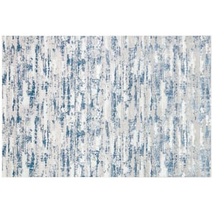 Milano Home 3 ft. x 10 ft. Navy Blue Woven Area Rug