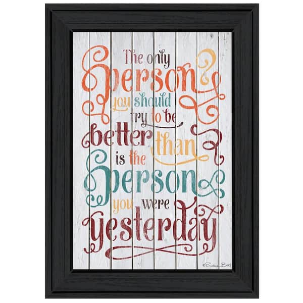 HomeRoots Charlie The Only Person 1-Piece Framed Wall Art 19 in. x 15 in.