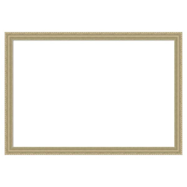 Amanti Art Champagne Teardrop 39 in. x 27 in. Wood Framed Dry Erase Magnetic Memo Board