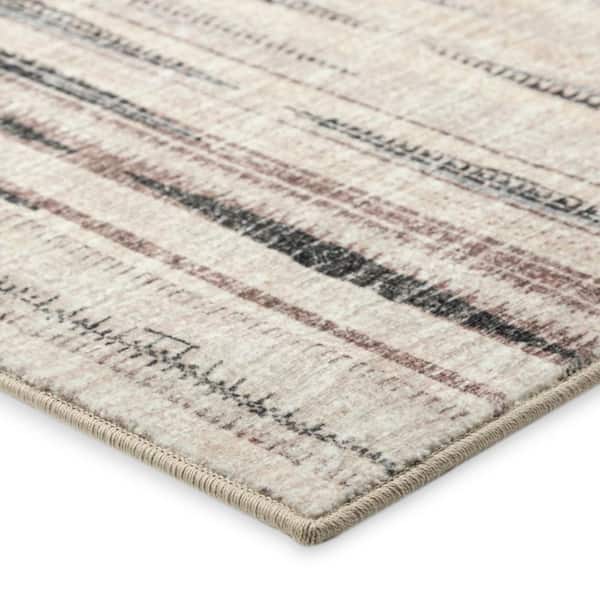 4' Round Ivory Ombre Runner Rug