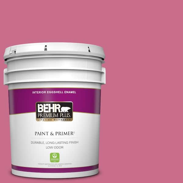 BEHR PREMIUM PLUS 5 gal. #110B-5 Silk Ribbon Eggshell Enamel Low Odor Interior Paint & Primer