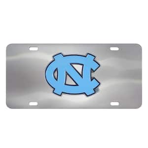 6 in. x 12 in. NCAA University of North Carolina - Chapel Hill Stainless Steel Die Cast License Plate