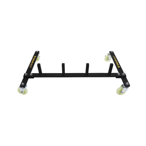 Wheel Dolly Rack-Heavy Duty Storage Cart with Wrinkle Black Finish for 1 to 4 Trailer Dollies