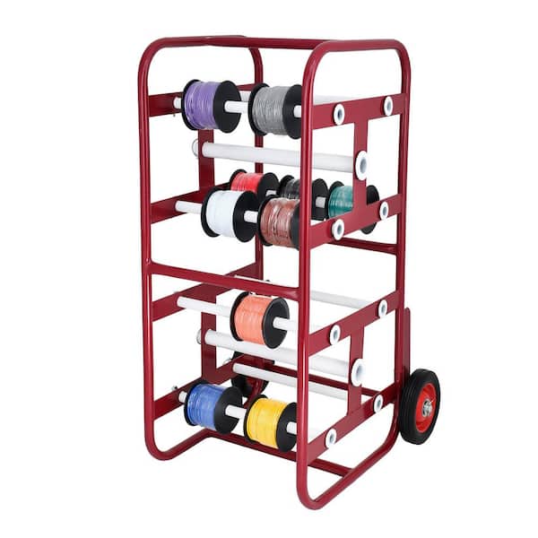 Wire Reel Caddy Wire Spool Rack 1 in. & 4/5 in. axles Multiple Axle Wire  Cable Caddy