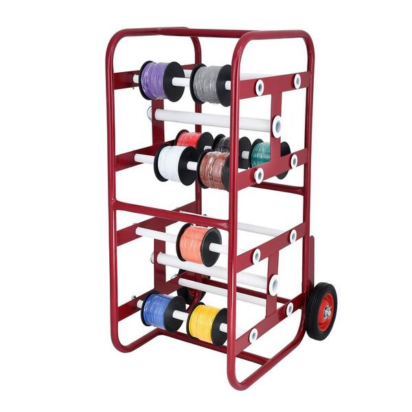 Wire Reel Caddy Wire Spool Rack 1 in. & 4/5 in. axles Multiple Axle Wire  Cable Caddy