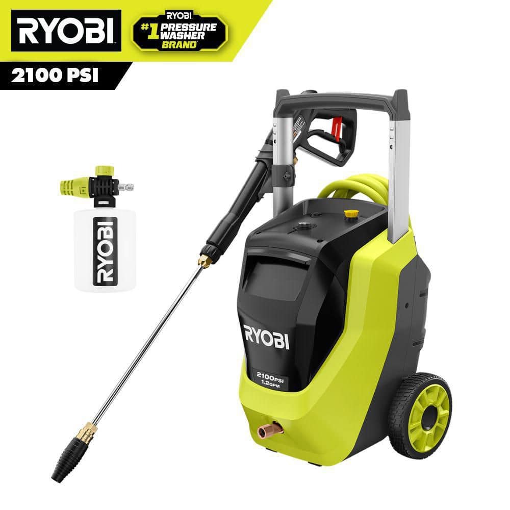 2100 PSI 1.2 GPM Cold Water Corded Electric Pressure Washer with Foamer