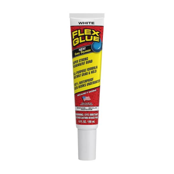 Flex Glue White 6 oz. Pro-Formula Strong Rubberized Waterproof Adhesive