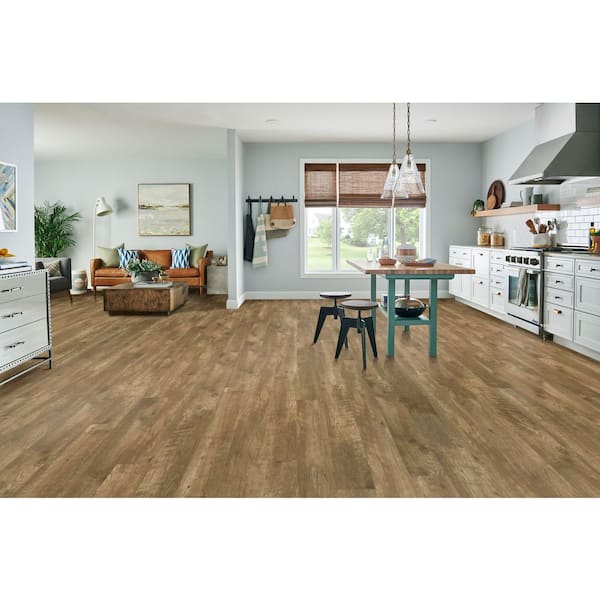 ProMark Barnwood Blend 12 MIL x 6 in. W x 36 in. L Waterproof Glue Down Vinyl Plank Flooring 24ct (35.95 sq. ft. / case)
