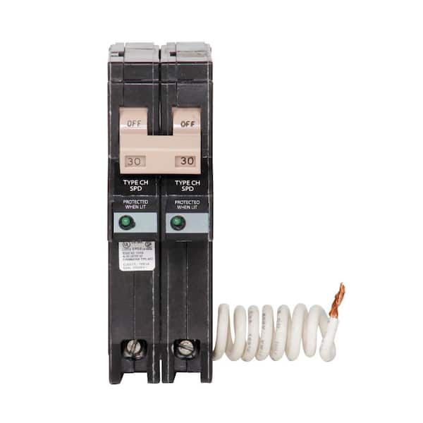 Eaton CH 30 Amp 2-Pole Circuit Breaker with Surge Protection