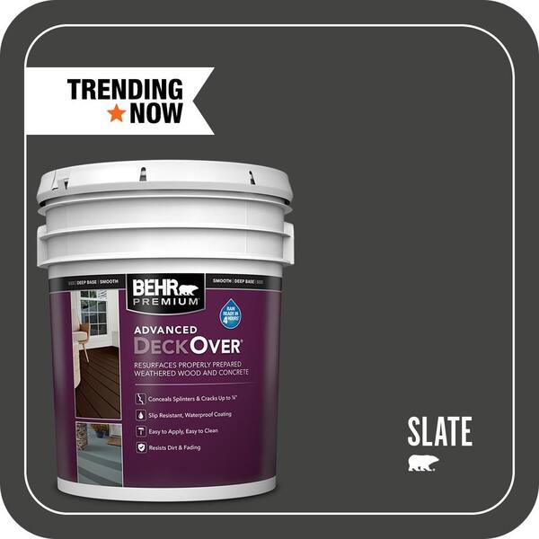 5 gal. #SC-102 Slate Smooth Solid Color Exterior Wood and Concrete Coating