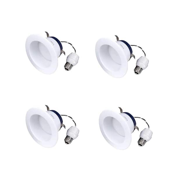 Cree TW Series 65W Equivalent Soft White (2700K) 4 in. Dimmable LED Retrofit Recessed Downlight (4-Pack)